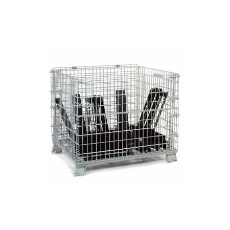 Folding Wire Container 48L X 40W X 42-1/2H 5000 Lb. Capacity